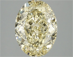 Picture of Lab Grown Diamond 3.10 Carats, Oval with  Cut, Fancy Intense Yellow Color, VS2 Clarity and Certified by IGI