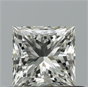 Natural Diamond 0.61 Carats, Princess with  Cut, H Color, VVS2 Clarity and Certified by IGI