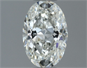 Natural Diamond 0.50 Carats, Oval with  Cut, J Color, VS1 Clarity and Certified by GIA