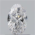 Natural Diamond 0.50 Carats, Oval with  Cut, D Color, VVS2 Clarity and Certified by GIA