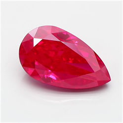 Picture of Lab Grown Diamond 3.08 Carats, Pear with  Cut, Fancy Vivid Pink Color, VS1 Clarity and Certified by IGI