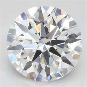 Picture of Lab Grown Diamond 3.00 Carats, Round with Ideal Cut, D Color, VVS1 Clarity and Certified by IGI