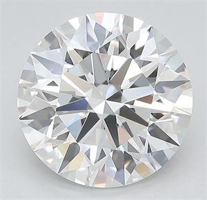 Picture of Lab Grown Diamond 3.26 Carats, Round with Ideal Cut, D Color, IF Clarity and Certified by IGI