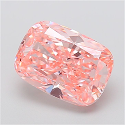 Picture of Lab Grown Diamond 5.00 Carats, CUSHION MODIFIED with  Cut, Fancy Vivid Pink Color, VVS2 Clarity and Certified by IGI