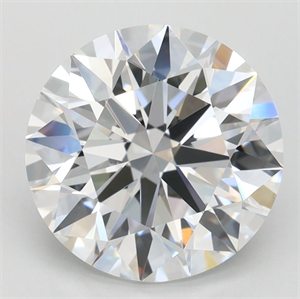 Picture of Lab Grown Diamond 2.91 Carats, Round with Ideal Cut, D Color, IF Clarity and Certified by IGI