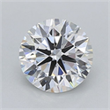 Lab Grown Diamond 1.03 Carats, Round with Ideal Cut, D Color, VVS2 Clarity and Certified by IGI
