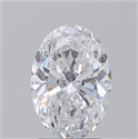 Natural Diamond 2.20 Carats, Oval with  Cut, D Color, SI1 Clarity and Certified by GIA