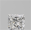 Natural Diamond 0.60 Carats, Princess with  Cut, F Color, VVS2 Clarity and Certified by GIA