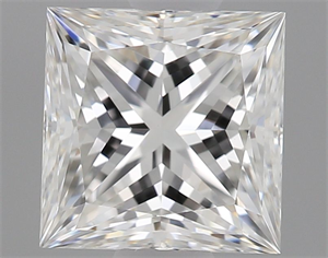 Picture of Natural Diamond 0.73 Carats, Princess with  Cut, G Color, IF Clarity and Certified by GIA