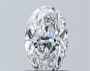 Picture of Natural Diamond 1.00 Carats, Oval with  Cut, D Color, SI2 Clarity and Certified by GIA