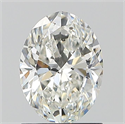Natural Diamond 1.20 Carats, Oval with  Cut, H Color, SI1 Clarity and Certified by GIA