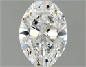 Natural Diamond 0.55 Carats, Oval with  Cut, D Color, IF Clarity and Certified by GIA