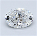 Natural Diamond 1.30 Carats, Oval with  Cut, E Color, VS2 Clarity and Certified by GIA