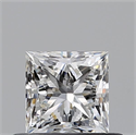 Diamante Natural 0.52 quilates, Princesa , Color F, claridad SI1 y certificado GIA