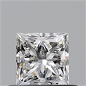 Diamante Natural 0.52 quilates, Princesa , Color F, claridad SI1 y certificado GIA