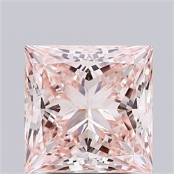 Picture of Lab Grown Diamond 3.60 Carats, Princess with  Cut, Fancy Intense Pink Color, VS1 Clarity and Certified by IGI