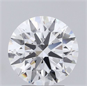 Lab Grown Diamond 2.91 Carats, Round with Excellent Cut, E Color, VVS2 Clarity and Certified by GIA