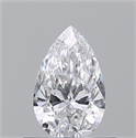 Natural Diamond 0.51 Carats, Pear with  Cut, D Color, VS2 Clarity and Certified by GIA