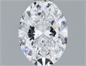 Natural Diamond 1.00 Carats, Oval with  Cut, D Color, SI1 Clarity and Certified by GIA
