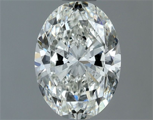Picture of Natural Diamond 1.01 Carats, Oval with  Cut, G Color, SI1 Clarity and Certified by IGI