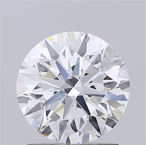 Picture of Lab Grown Diamond 1.54 Carats, Round with Ideal Cut, D Color, IF Clarity and Certified by IGI