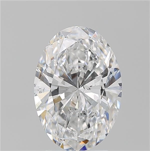 Foto Diamante Natural 3.01 quilates, Ovalado , Color D, claridad SI1 y certificado GIA de