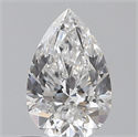 Natural Diamond 0.61 Carats, Pear with  Cut, E Color, SI1 Clarity and Certified by GIA