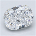 Natural Diamond 3.02 Carats, Cushion with  Cut, D Color, SI2 Clarity and Certified by GIA