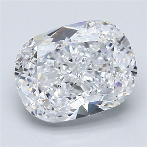 Picture of Natural Diamond 3.02 Carats, Cushion with  Cut, D Color, SI2 Clarity and Certified by GIA
