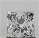 Natural Diamond 1.00 Carats, Princess with  Cut, I Color, I1 Clarity and Certified by GIA