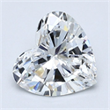 Natural Diamond 1.52 Carats, Heart with  Cut, F Color, SI1 Clarity and Certified by GIA