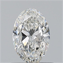 Natural Diamond 0.52 Carats, Oval with  Cut, G Color, VS2 Clarity and Certified by GIA