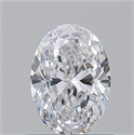 Natural Diamond 0.72 Carats, Oval with  Cut, D Color, VVS2 Clarity and Certified by GIA