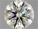 Natural Diamond 0.90 Carats, Round with Excellent Cut, K Color, VS1 Clarity and Certified by GIA