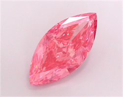 Picture of Lab Grown Diamond 4.13 Carats, Marquise with  Cut, Fancy Vivid Pink Color, VS2 Clarity and Certified by IGI