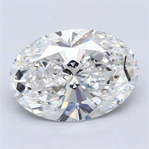 Picture of Natural Diamond 4.05 Carats, Oval with  Cut, G Color, VS2 Clarity and Certified by GIA