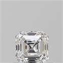 Natural Diamond 0.51 Carats, Asscher with  Cut, F Color, VVS2 Clarity and Certified by GIA