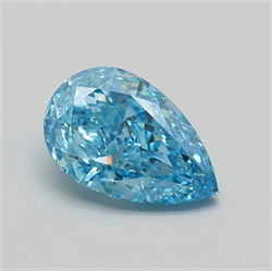 Picture of Lab Grown Diamond 2.69 Carats, Pear with  Cut, Fancy Vivid Blue Color, VS1 Clarity and Certified by IGI
