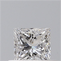 Natural Diamond 0.35 Carats, Princess with  Cut, D Color, VS2 Clarity and Certified by GIA