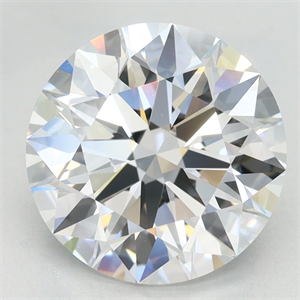 Picture of Lab Grown Diamond 2.94 Carats, Round with Excellent Cut, D Color, VVS1 Clarity and Certified by GIA