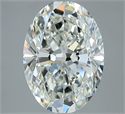 Natural Diamond 3.01 Carats, Oval with  Cut, H Color, VS2 Clarity and Certified by GIA
