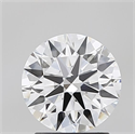 Lab Grown Diamond 1.55 Carats, Round with Ideal Cut, D Color, VVS2 Clarity and Certified by IGI