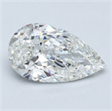 Natural Diamond 4.01 Carats, Pear with  Cut, G Color, VS2 Clarity and Certified by GIA