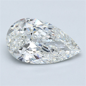Picture of Natural Diamond 4.01 Carats, Pear with  Cut, G Color, VS2 Clarity and Certified by GIA