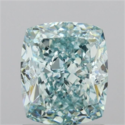 Picture of Lab Grown Diamond 1.76 Carats, CUSHION MODIFIED with  Cut, Fancy Vivid Green Color, VVS2 Clarity and Certified by IGI