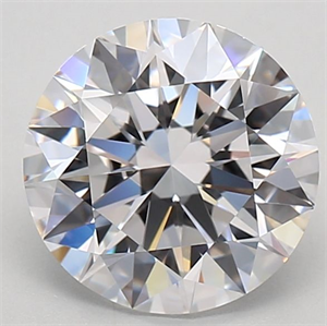 Picture of Lab Grown Diamond 2.53 Carats, Round with Excellent Cut, D Color, IF Clarity and Certified by GIA