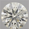 Natural Diamond 0.72 Carats, Round with Excellent Cut, H Color, VVS2 Clarity and Certified by IGI