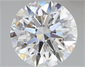 Lab Grown Diamond 3.09 Carats, Round with Ideal Cut, E Color, VVS2 Clarity and Certified by IGI