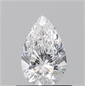 Natural Diamond 0.50 Carats, Pear with  Cut, D Color, VVS2 Clarity and Certified by GIA