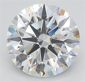 Picture of Lab Grown Diamond 3.20 Carats, Round with Ideal Cut, F Color, VVS1 Clarity and Certified by IGI